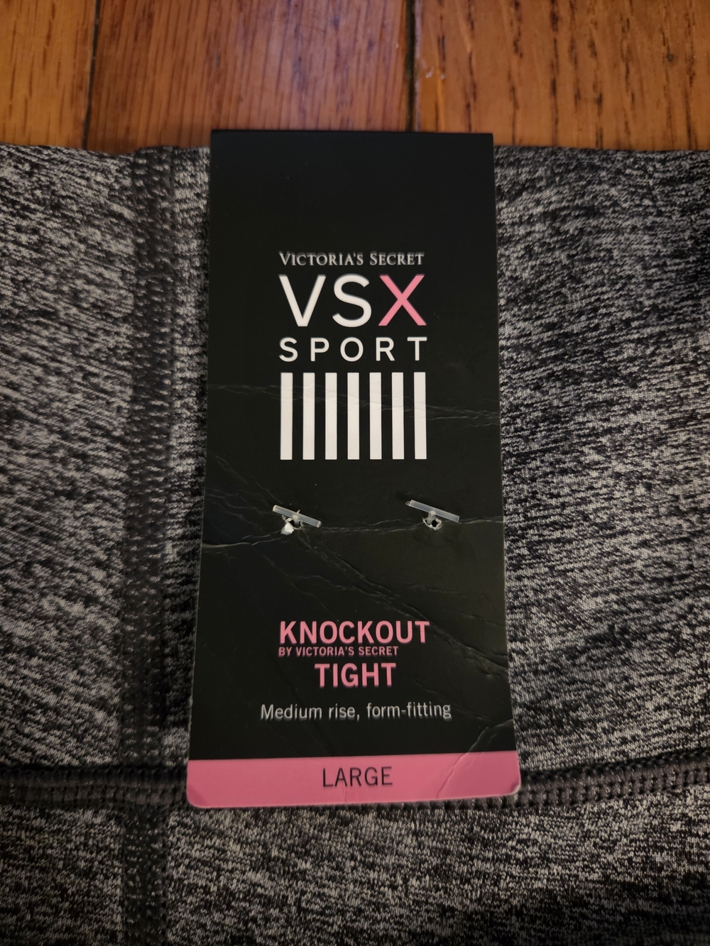 NWT Victoria's Secret VSX Sport Knockout Tight Leggings Heather Gray Large